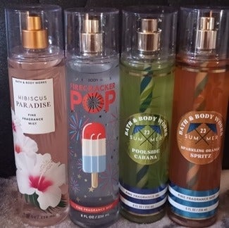 Bath and Body Works Set of 4 FFM Poolside Cabana, Sparkling Orange Spritz