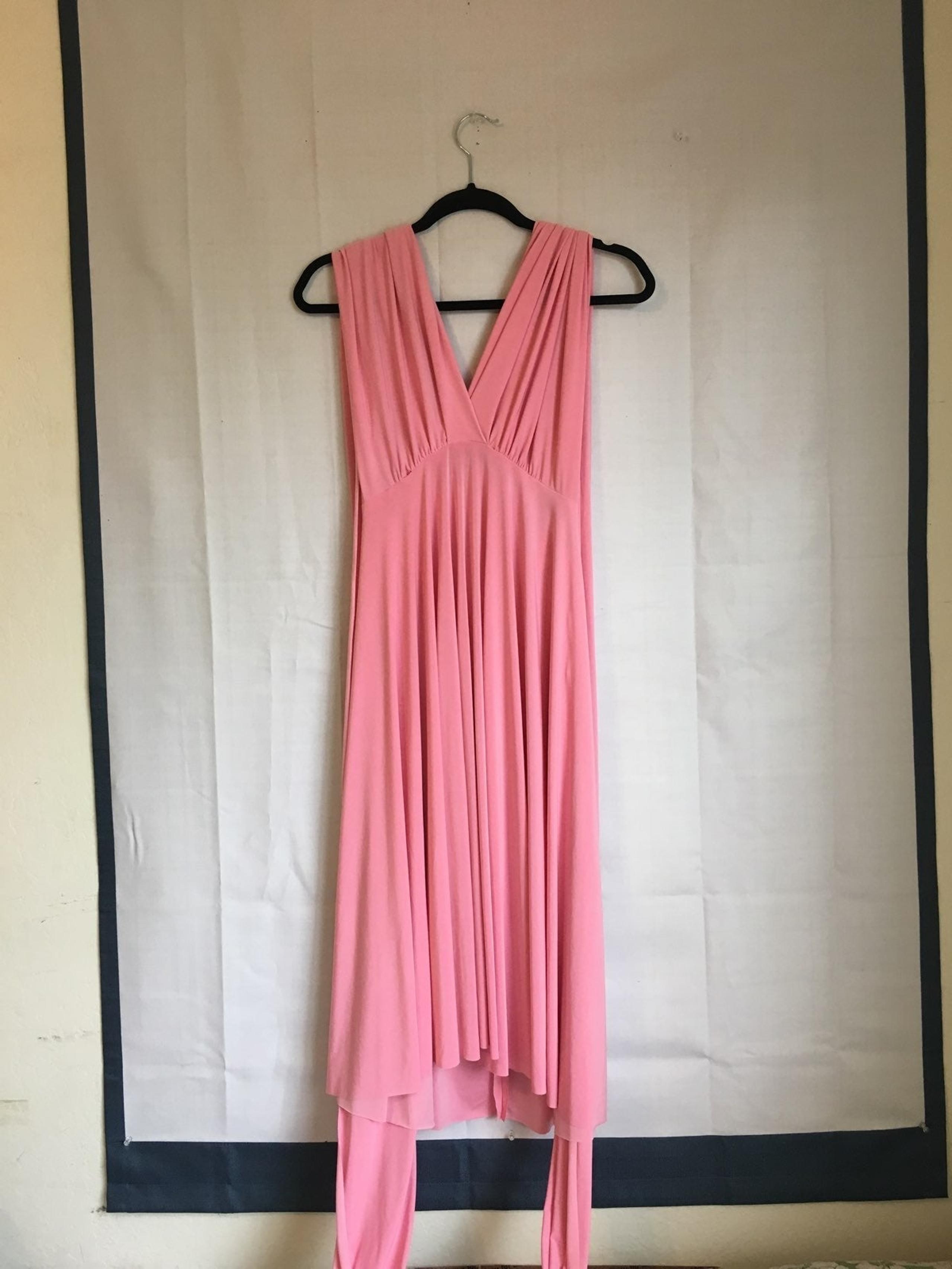 Dessy Collection Pink Halter/wrap Small