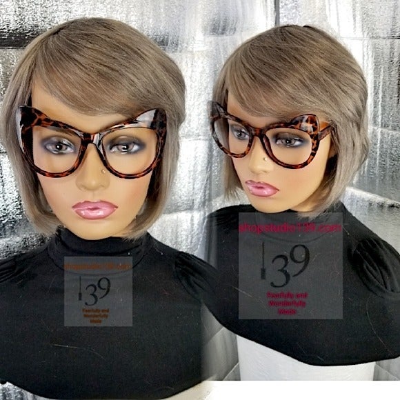 Sexy Ash grey blonde 100% human bang wig