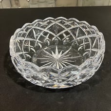 Lady Anne by Gorham Crystal - Vintage Cut Crystal Scalloped Centerpiece Bowl