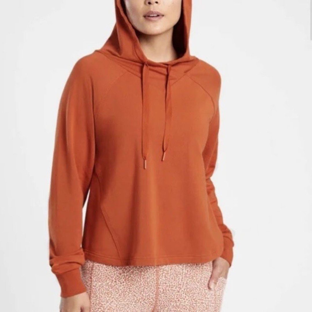 Athleta Burnt Orange Boardwalk High Hip Hoodie size Medium