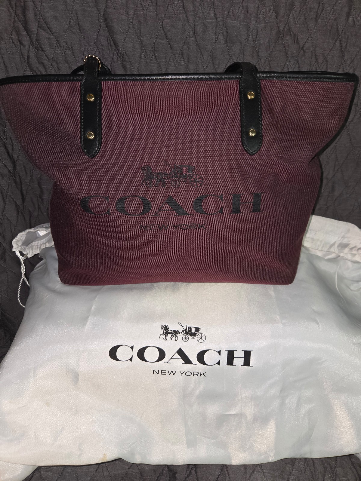 Coach carriage tote