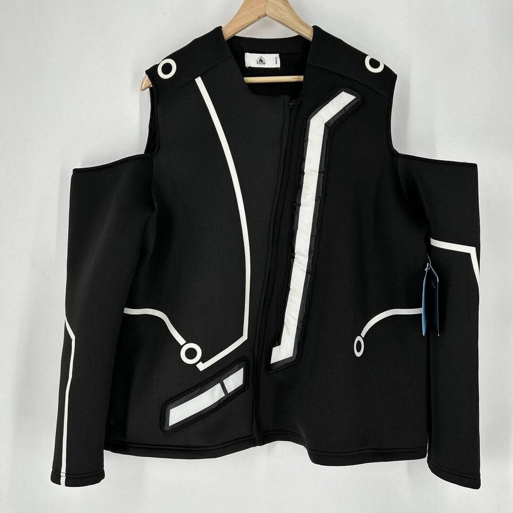 Disney Parks Tron Jacket Adult 2X XXL Black Lightcycle Run Light Up Costume NWT