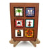 Wall decor miniature ceramic tiles framed , Set of 6 pcs hand painted tiles , in