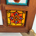 Wall decor miniature ceramic tiles framed , Set of 6 pcs hand painted tiles , in
