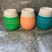 Set of 3 Goverre Stemless Wine Glass Tumblers With Lid & Silicone Sleeve Blue Pi