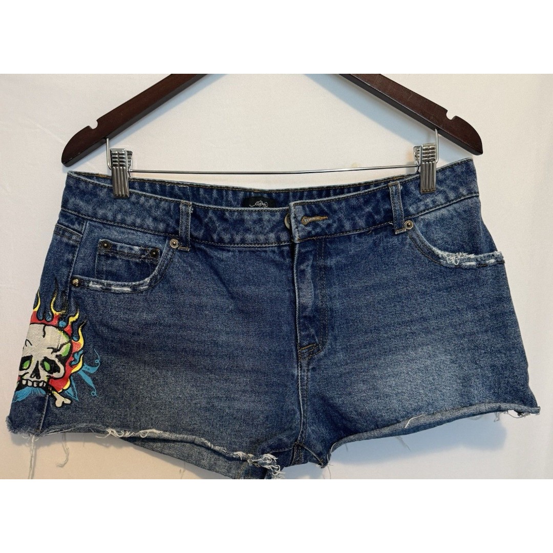Ed Hardy Y2k Style Denim Shorts