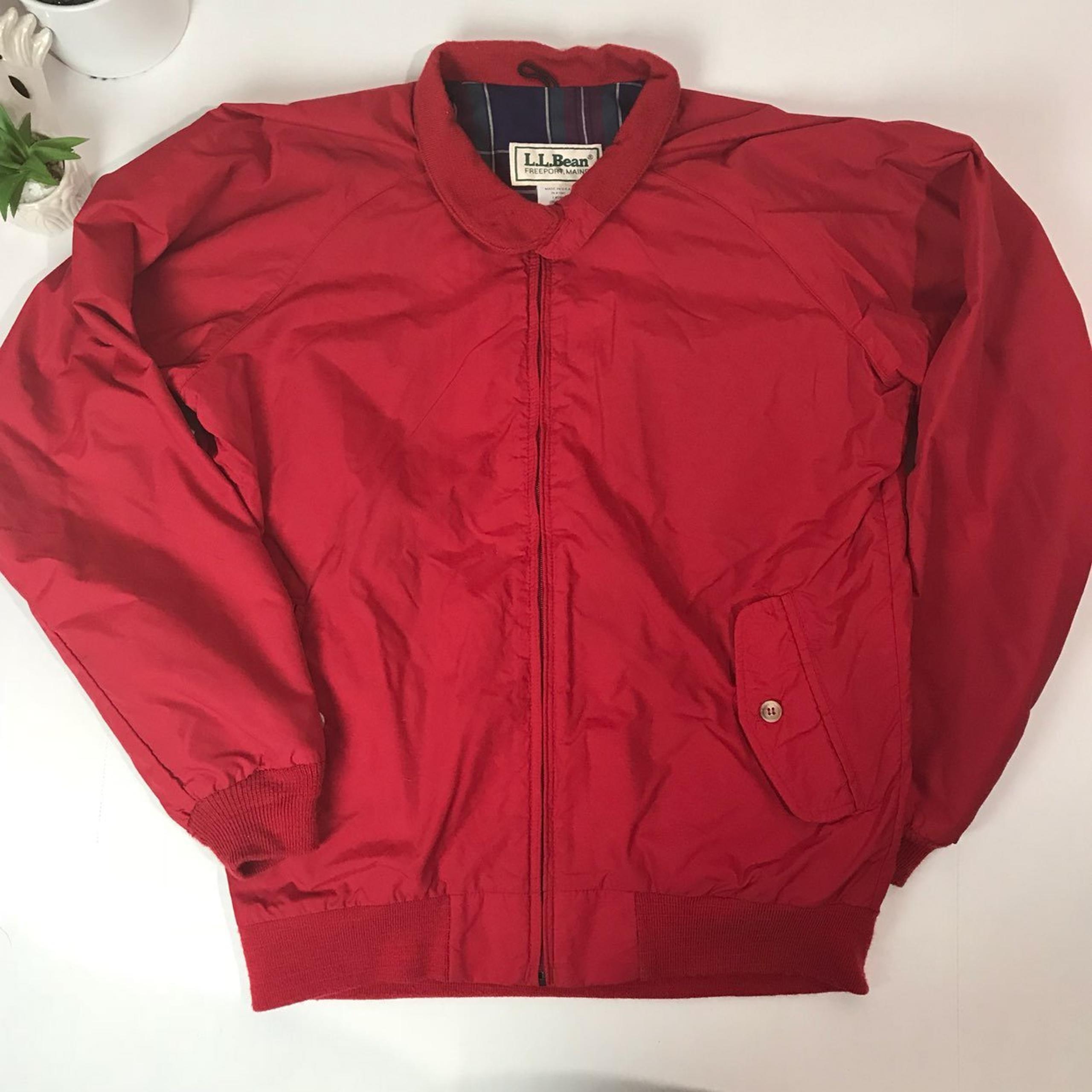 L.L.bean Windbreaker Plaid Lined Men’s M