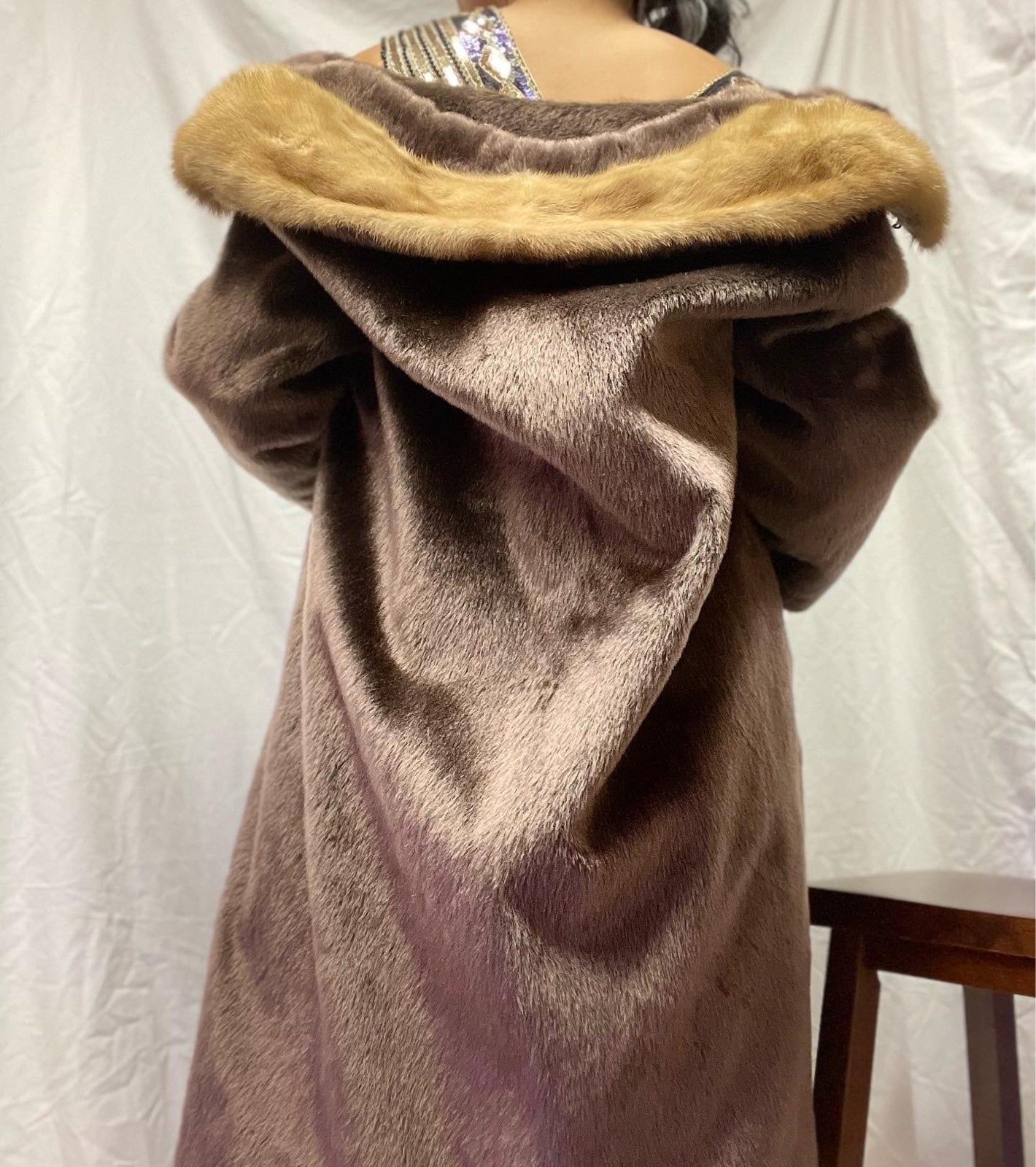 Vizotta hand detailed fur coat selling