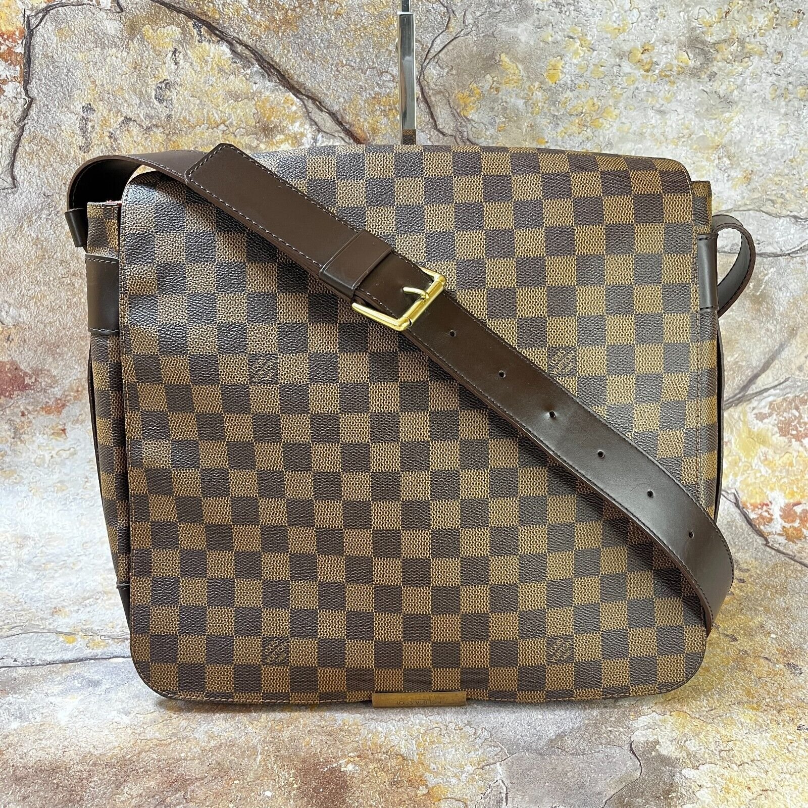 Louis Vuitton Bastille Shoulder Bag Damier Ebene Brown Messenger Bag N45258