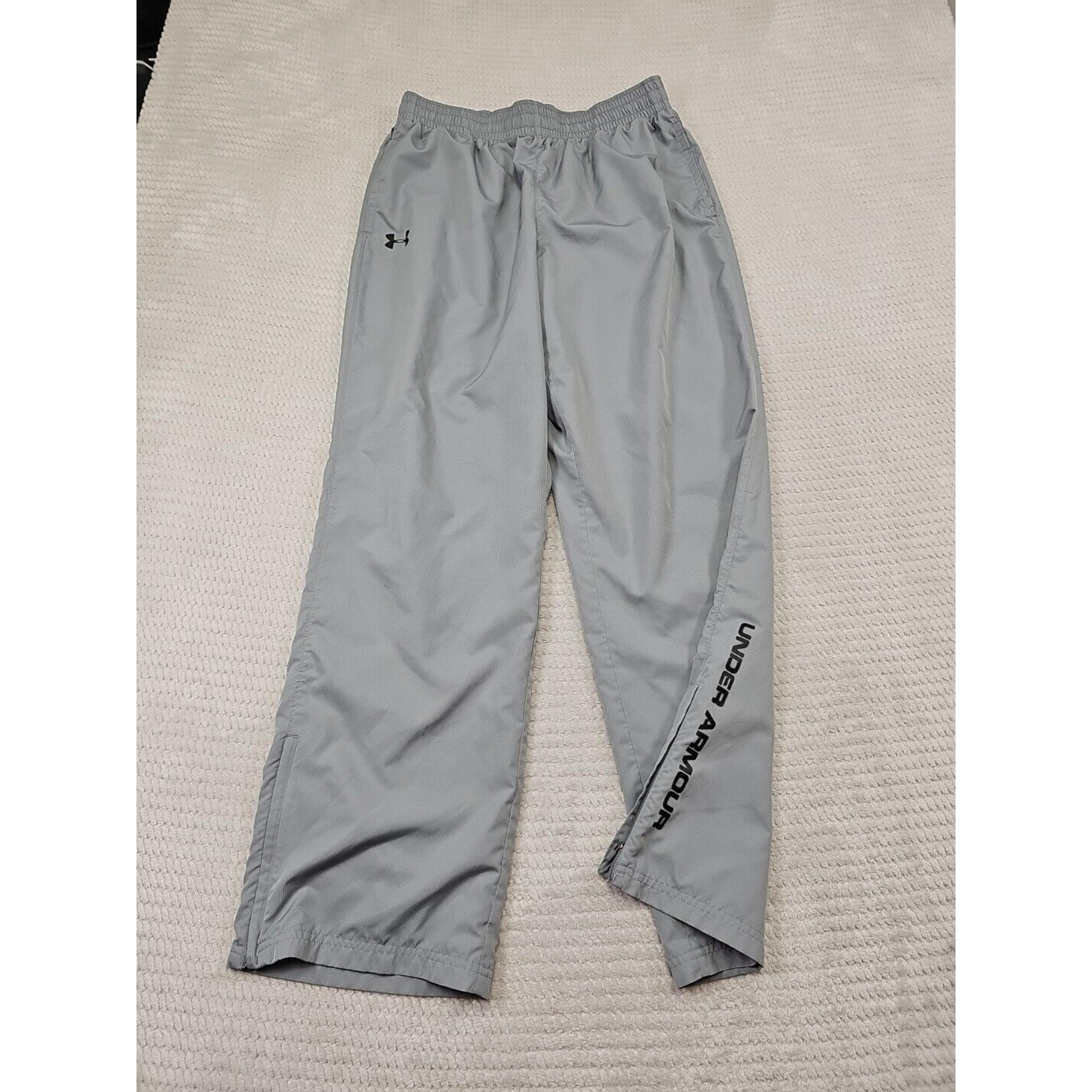 Under Armour Pants Mens Large Gray Wind Breaker Athletic Gym Casual