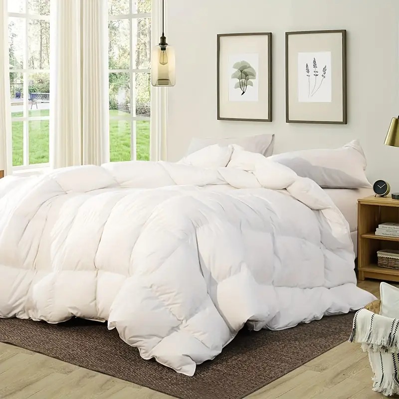 1pc White Premium Down Comforter For All Seasons