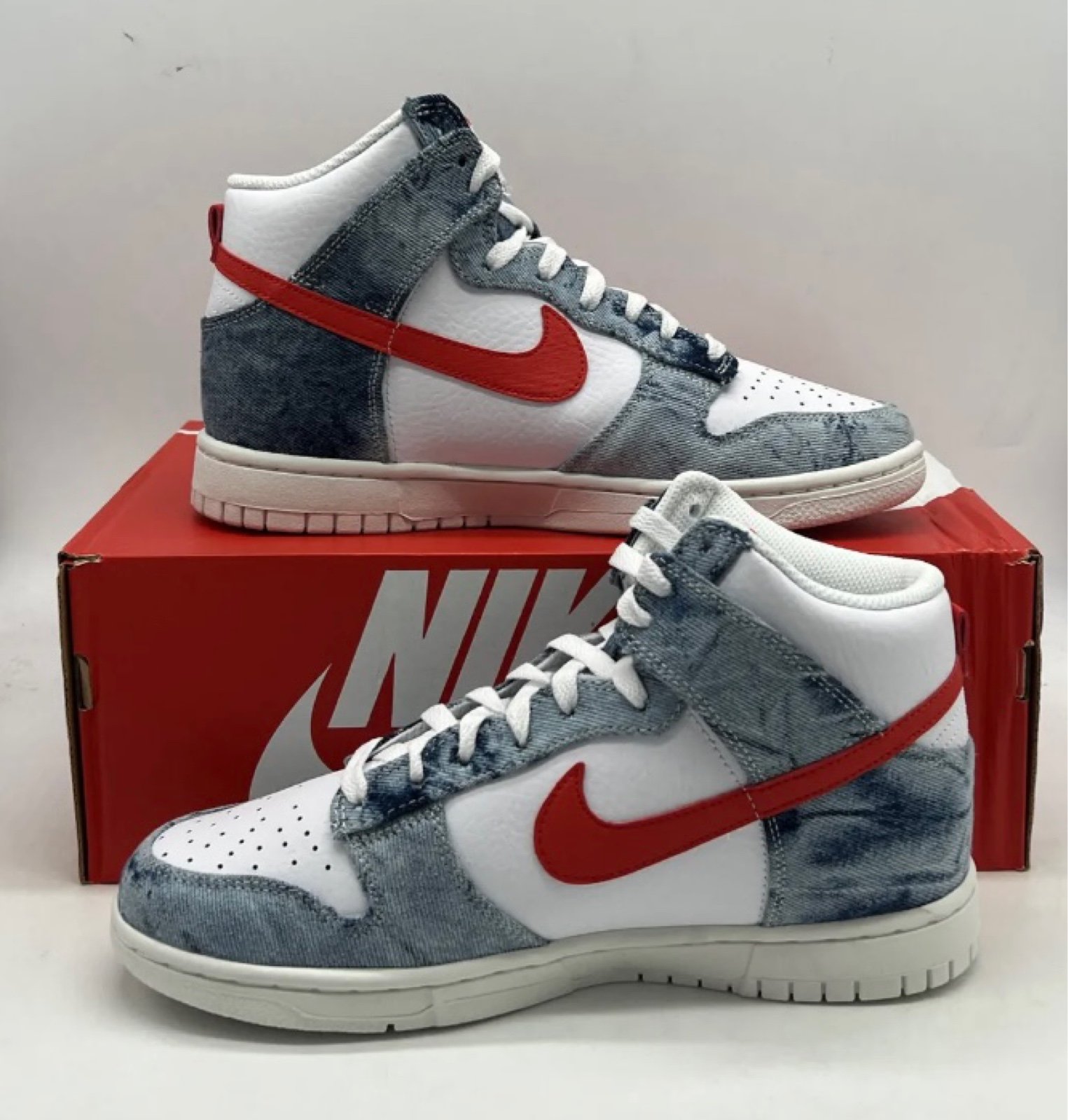 Nike Dunk High Washed Denim Pack, Size 8.5 Women. ( 7 Men )DV2181-900 Brand New