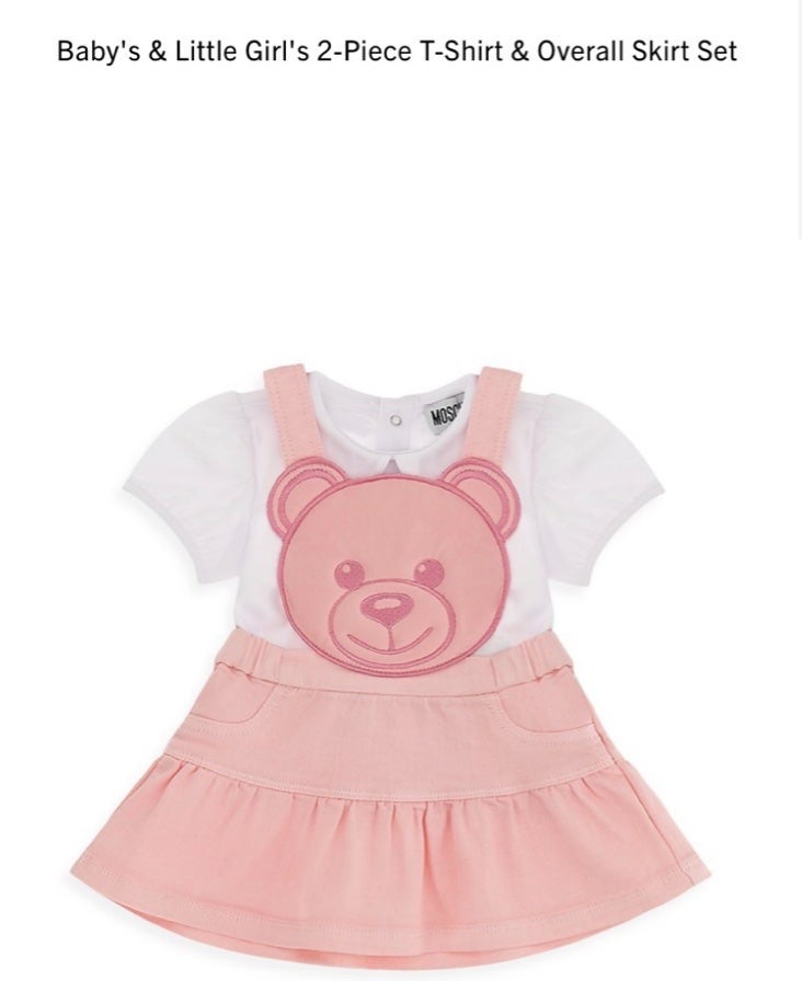 Moschino 2-Piece Tshirt & Overall Skirt Set