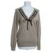Prada Swarovski Crystal embellished V-neck pullover sweater size small 38