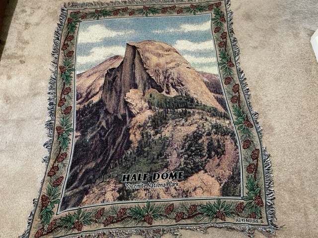 VTG Yosemite National Park Half Dome woven tapestry 72 CA California