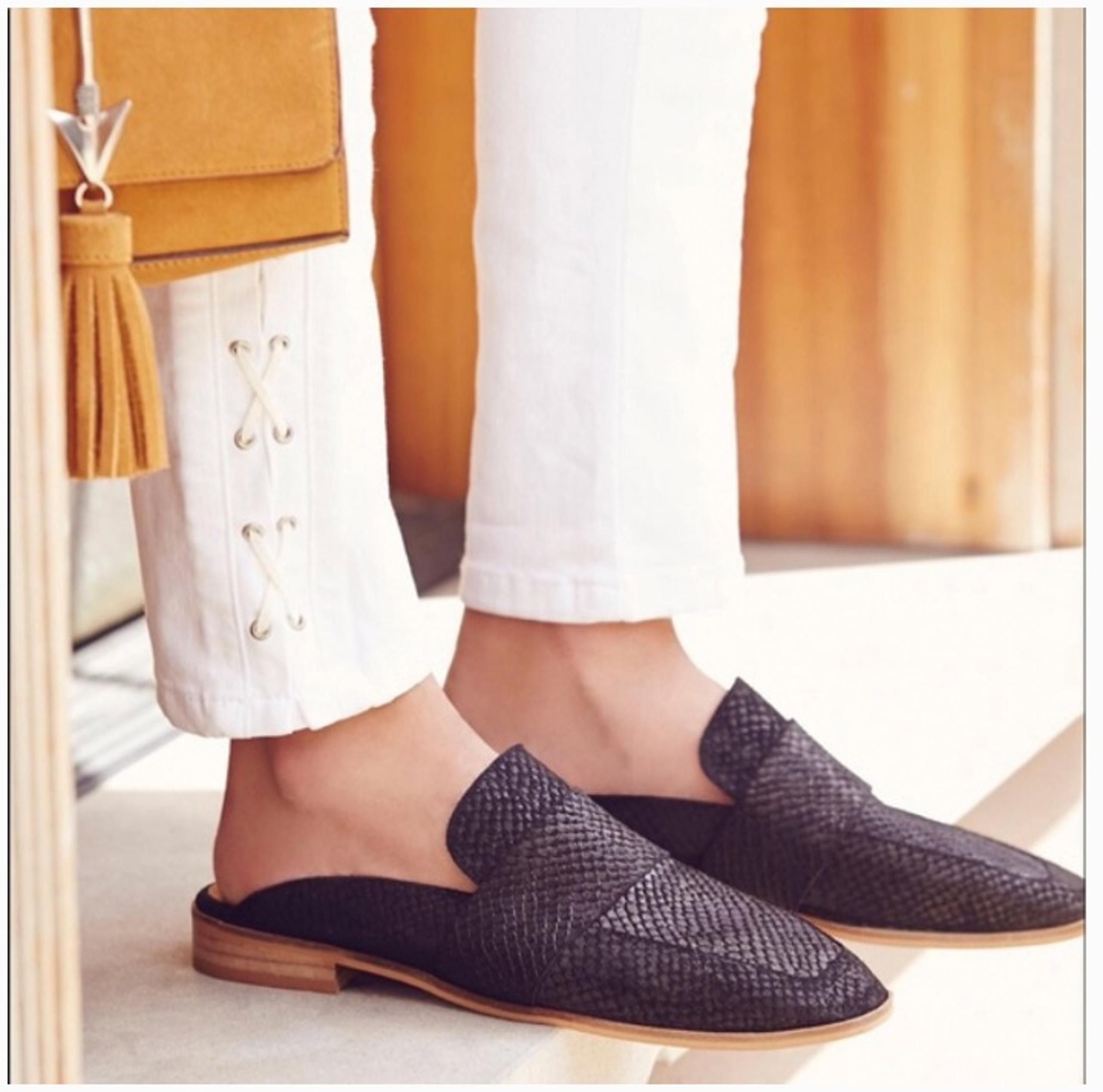 At Ease Loafer Free People Black mules