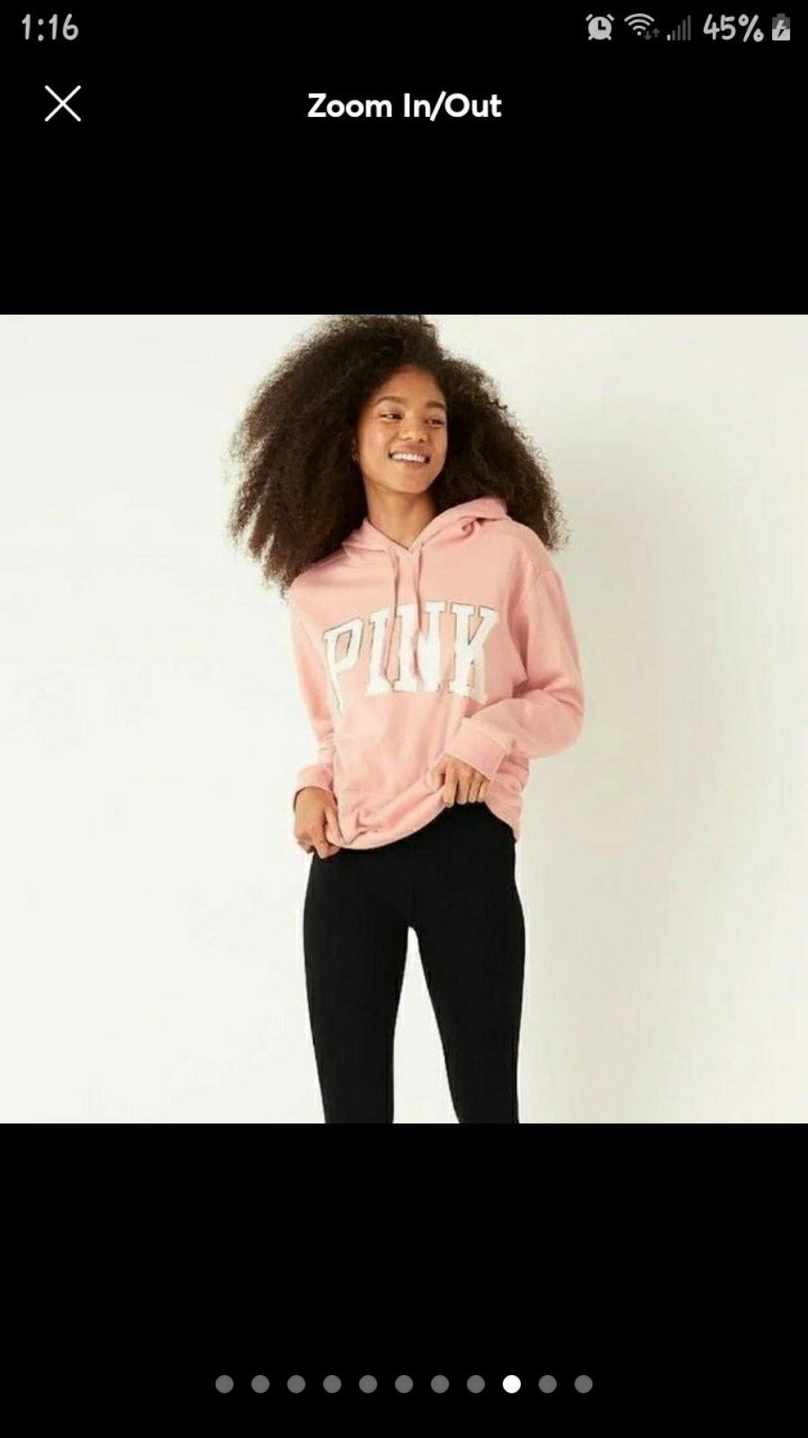VS PINK HTF PINK & GOLD SHINE HOODIE