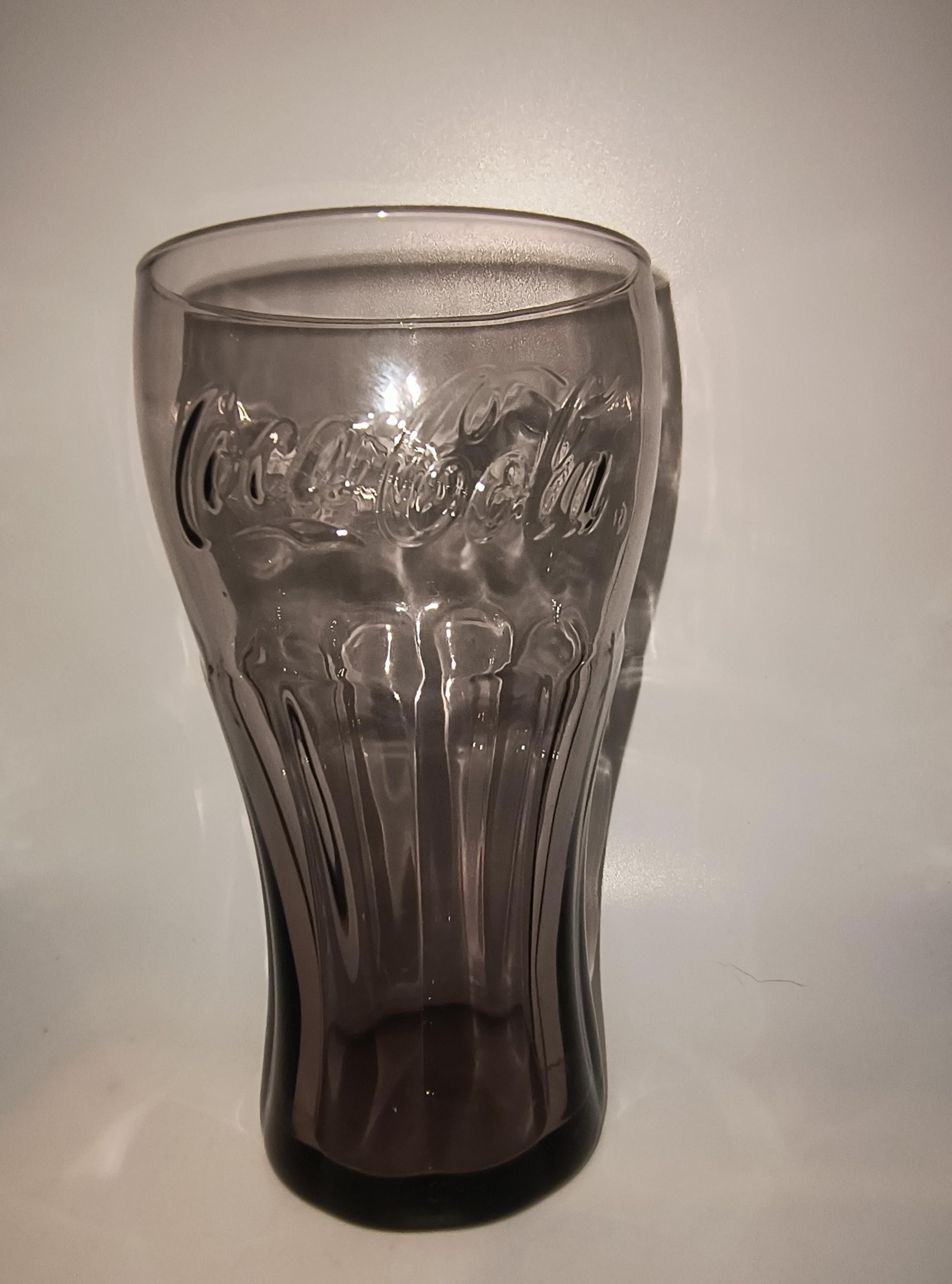 Vintage McDonald's Coca Cola Coke Purple Glass 16oz Drinking Glass Tumbler