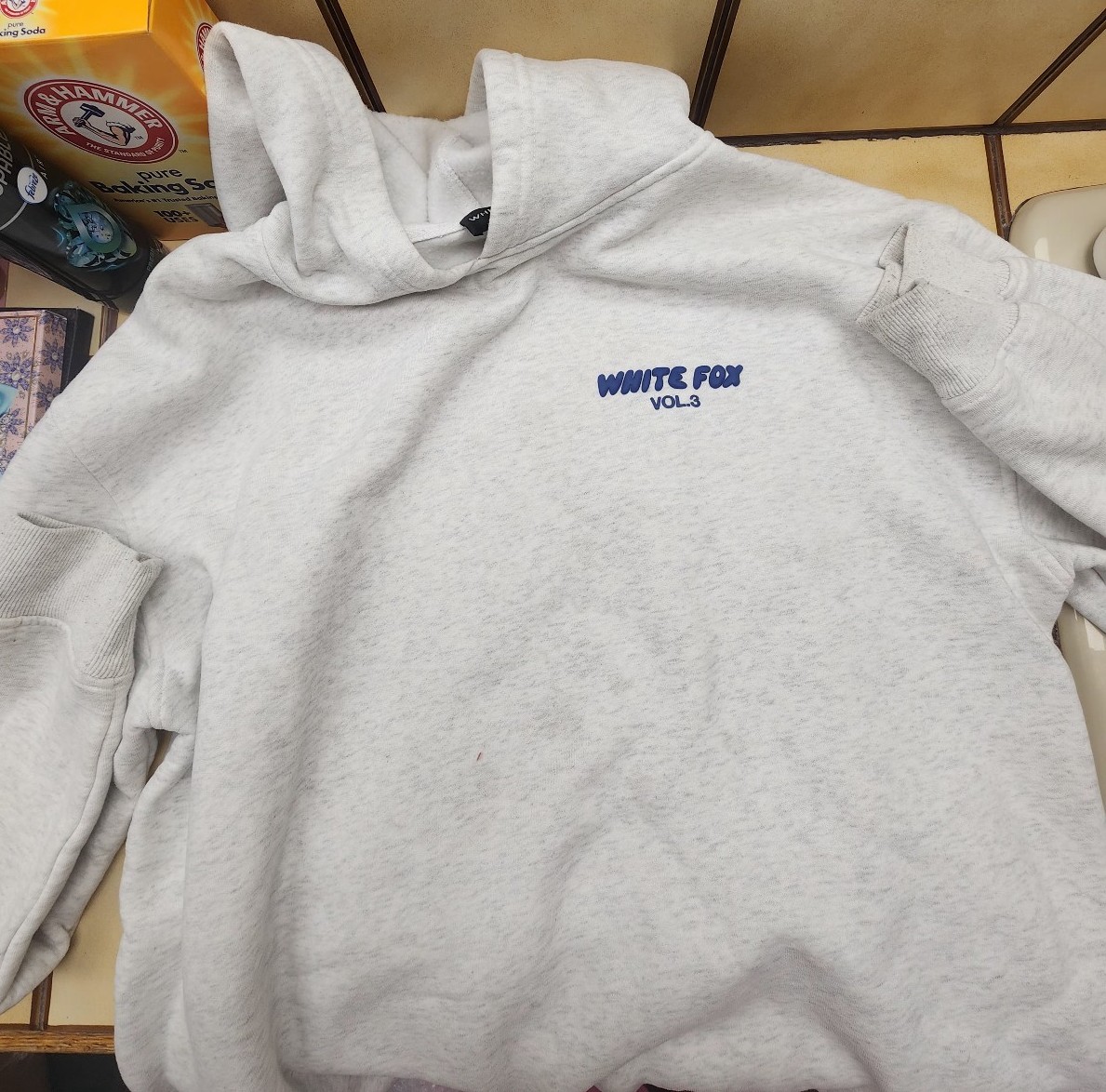 White Fox Vol 3 Grey Hoodie, size L/XL