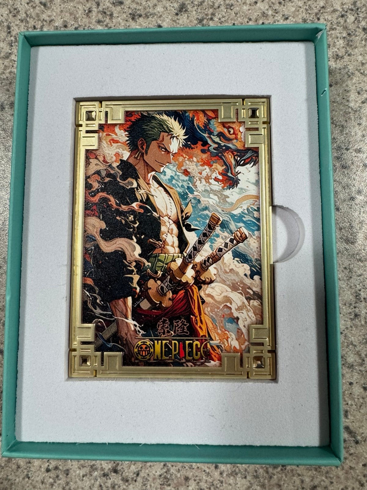 Zoro One Piece ccg metal serial diamond card