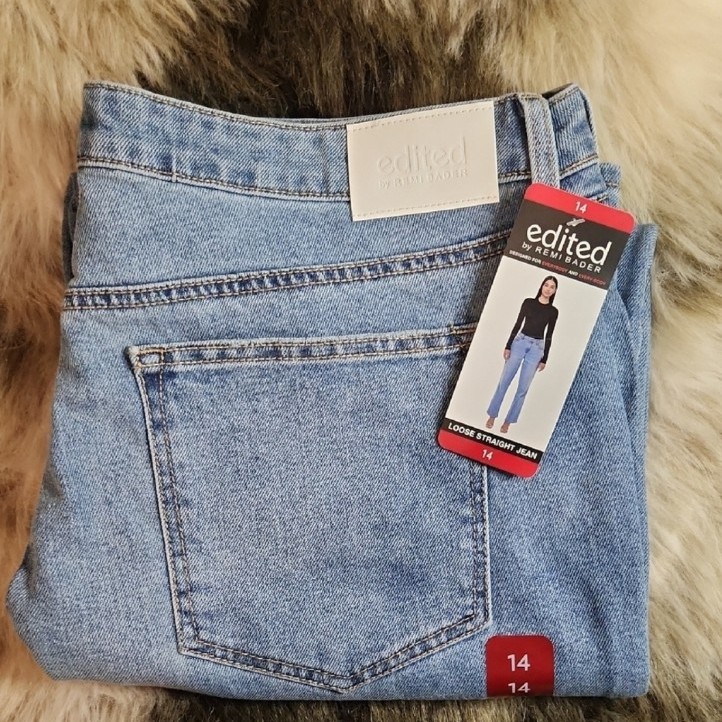 Edited By Rami Bader Loose Straight Blue Denim Jeans