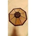Vintage stained glass light shade.