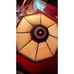 Vintage stained glass light shade.