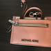 NWT Michael Jet Set Travel Saffiano Leather Card Case Lanyard
