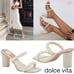 Dolce Vita Noel Square Toe Imitation Pearl Strap Sandals Size 9 Vanilla Pearls
