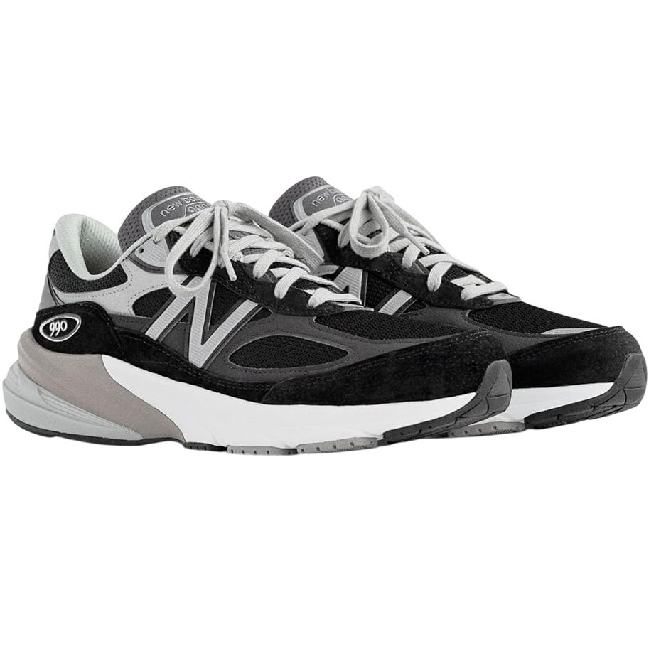 New Balance Womens 990v6 Running Sneakers 7 Wide Black MADE IN USA Suede NIB
