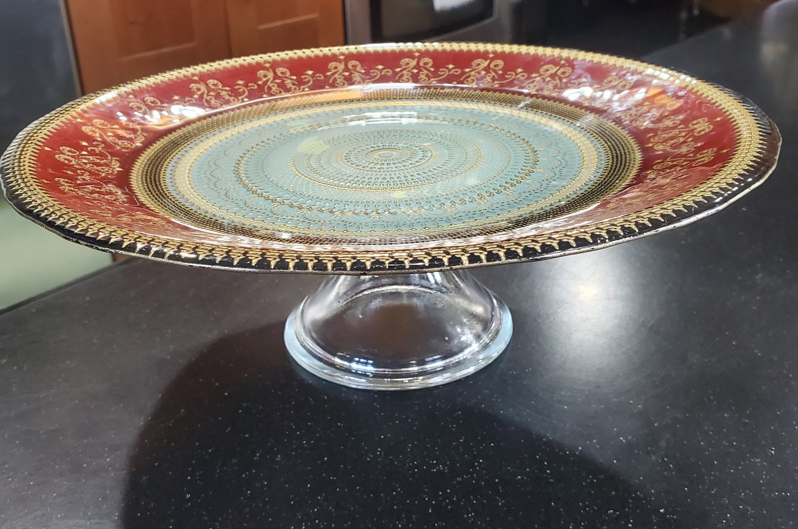 Handmade Cake / Dessert Stand By AKCAM 11 1/8 Inches Great Condition