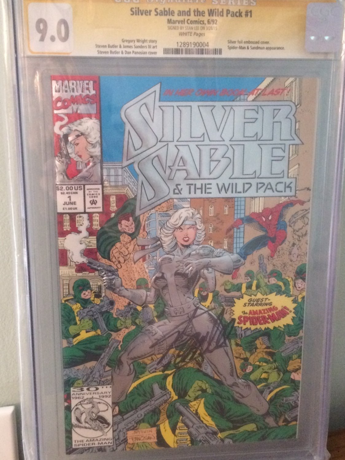 Silver Sable # 1 CGC 9.0 SS Stan Lee