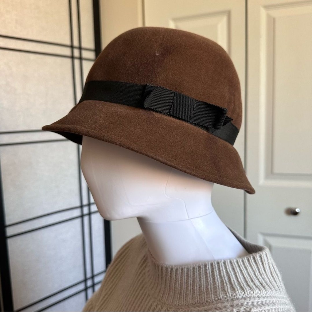 Adolfo 2 Vintage Wool Felt Fedora Brim Hat
