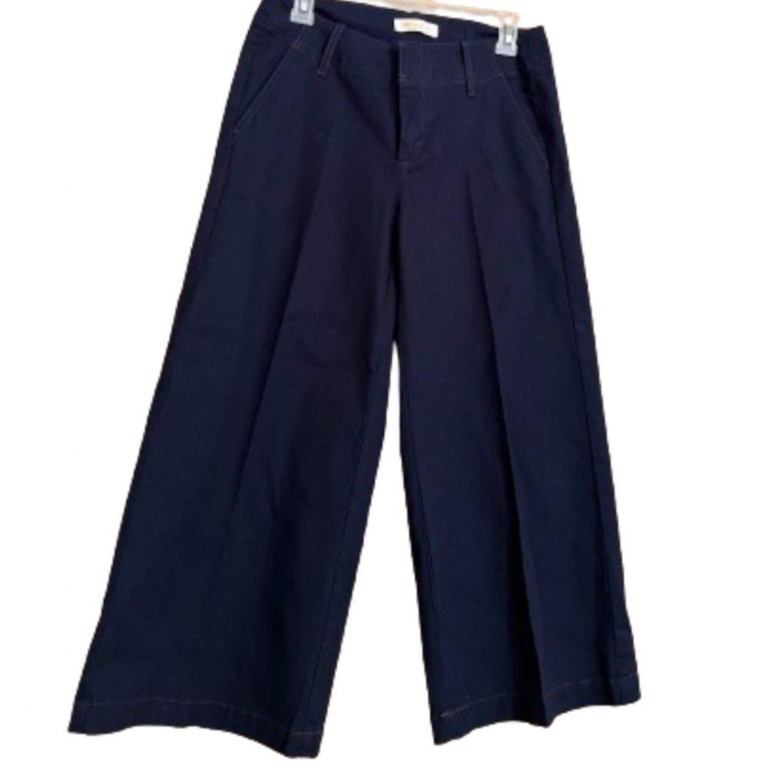 Lee One True Fit Women’s Black High Rise Cropped Wide Leg Pants Size-S