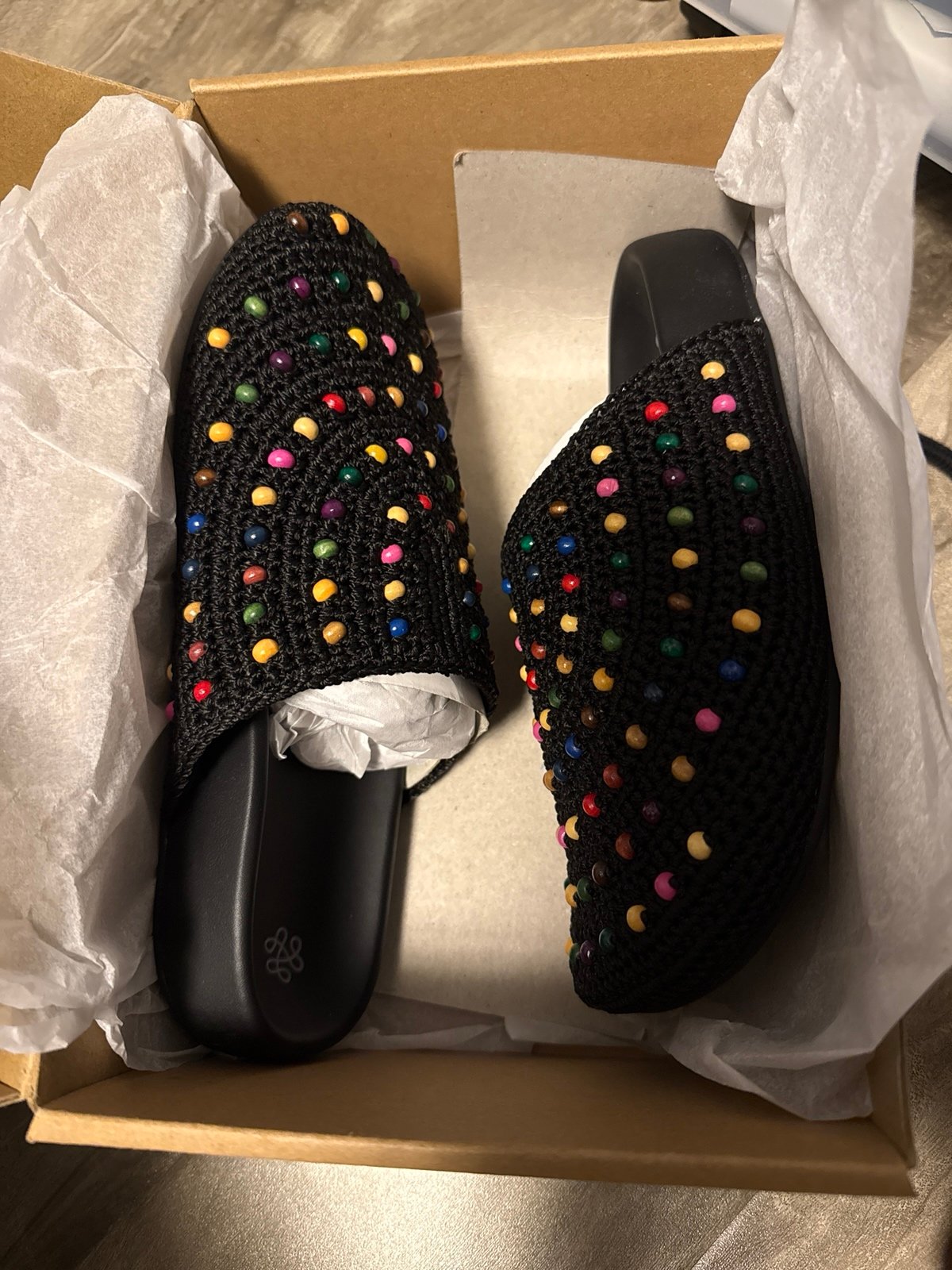 NEW Kids 5Y SAK Black Bolinas Clog Shoes Wood Beaded Clogs SOLD OUT