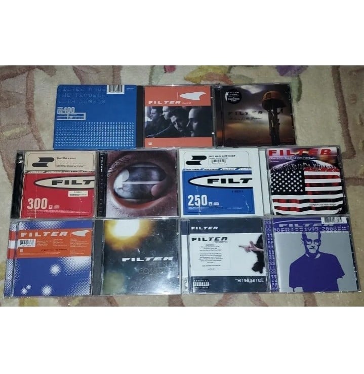 FILTER CD LOT OF 12! ALBUMS, SINGLES, RARE IMPORTS, BONUS FILTER CD LOT OF 12! ALBUMS, SINGLES, RARE IMPORTS, BONUS