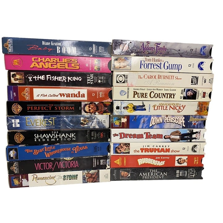 Lot of 20 VHS Movies Video Tapes Various Genres Titles Comedy Cult Classics TV