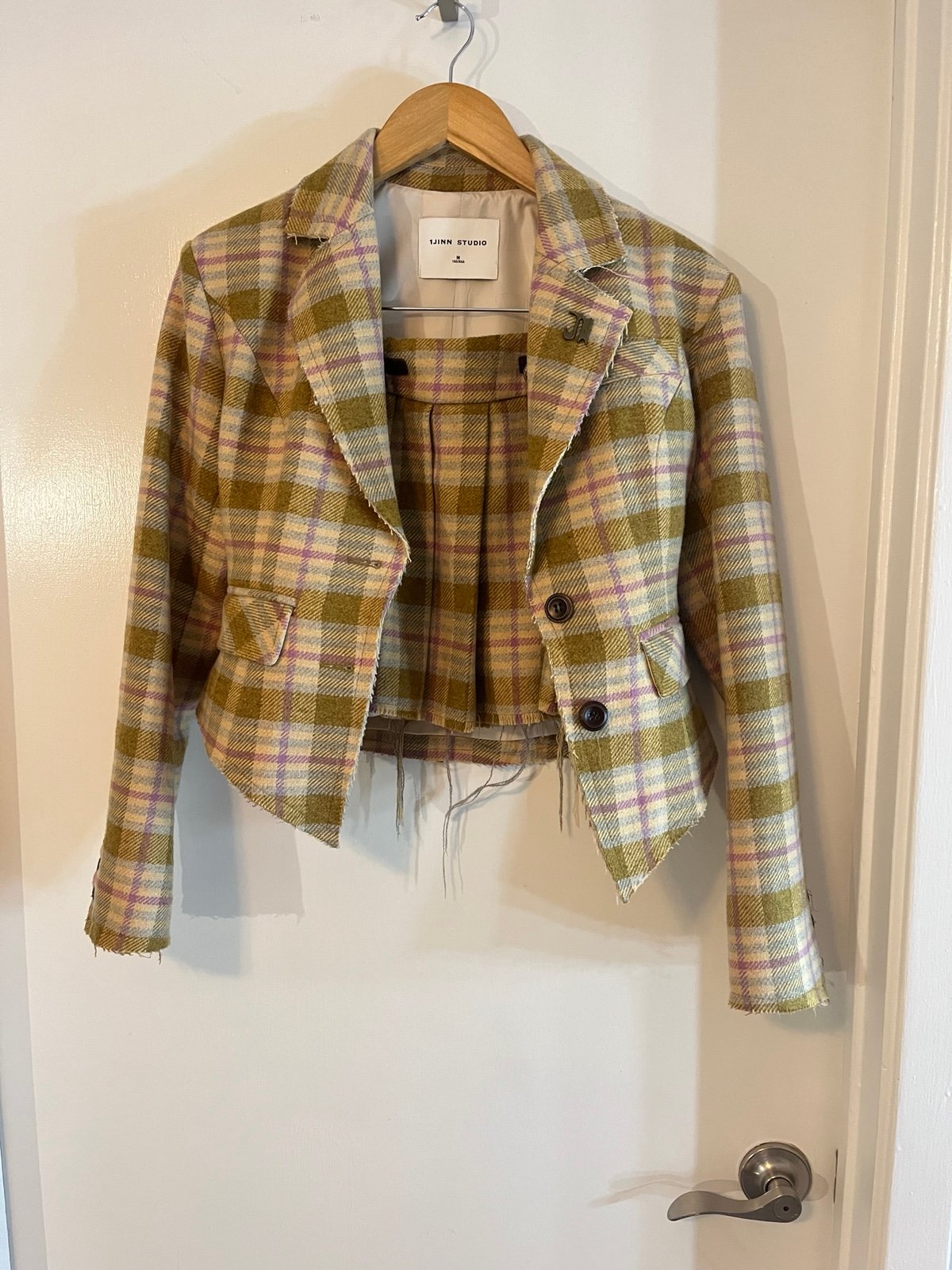 Linn Studio Plaid Jacket skirt set