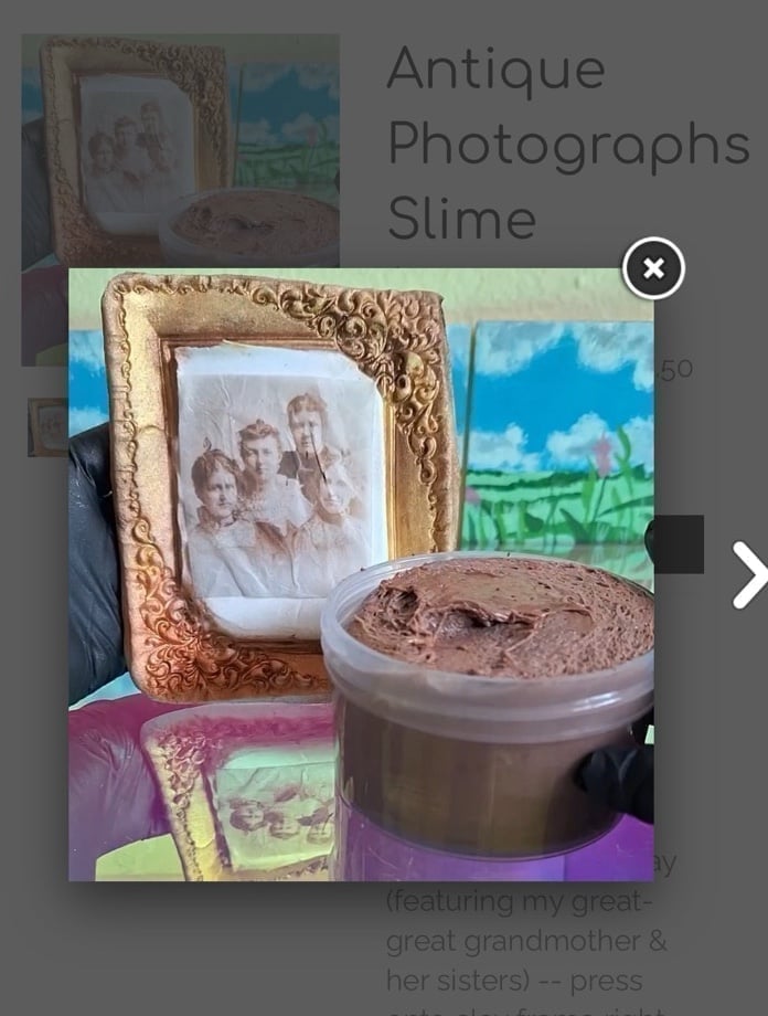 East Bay Slimes Antique Photograph Wood Glue Jelly Golden Shimmer Slime