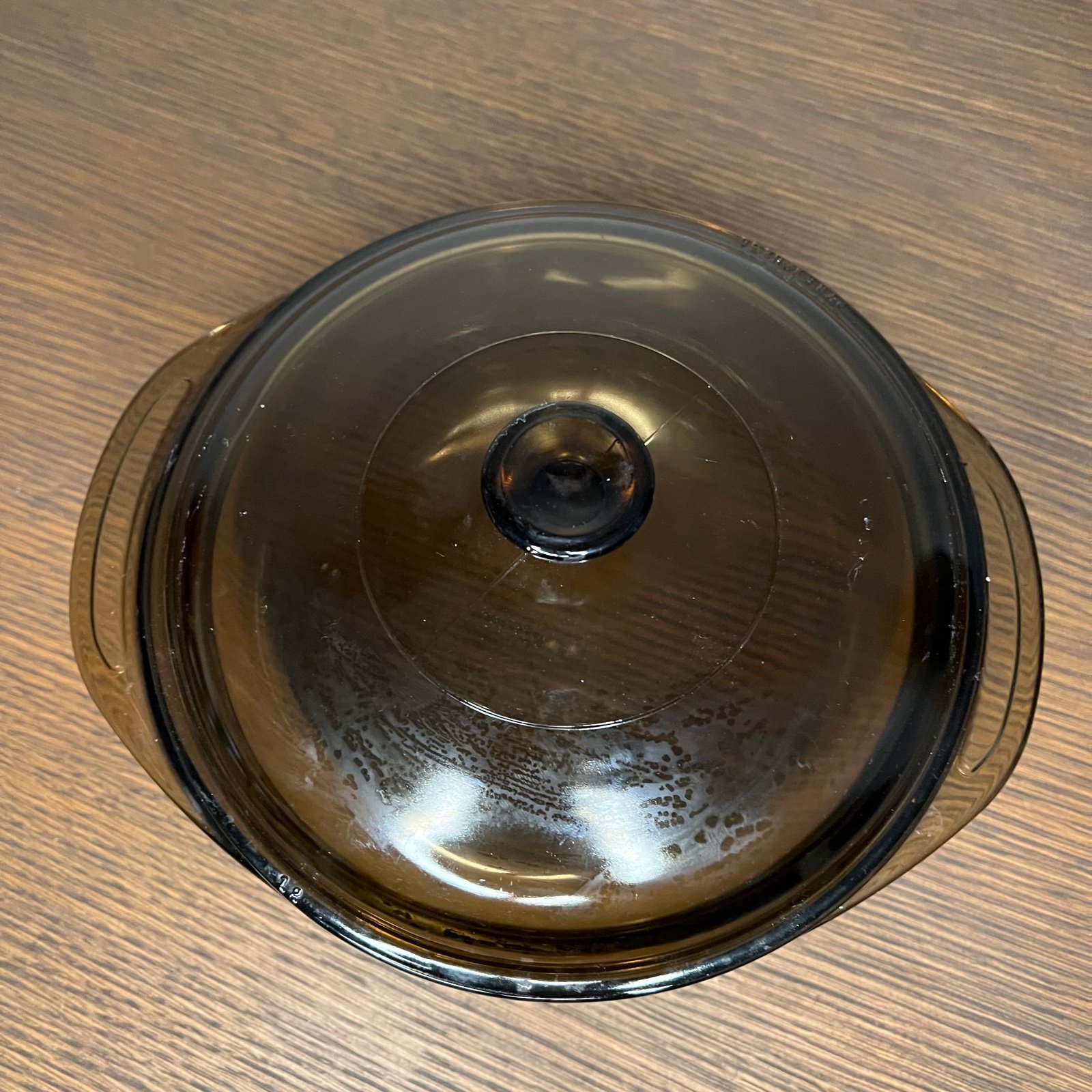 PYREX Amber Glass Corning Ware 023-N Round 1.5L Casserole Baking Dish w/ USA Lid