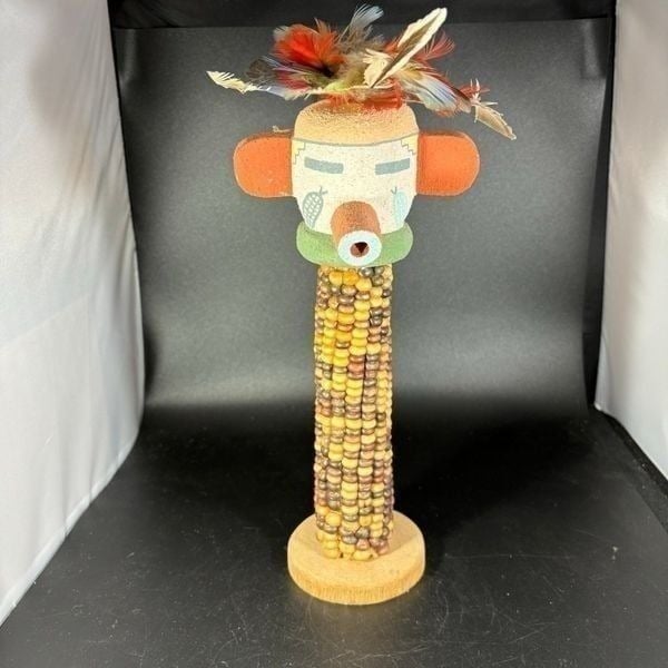 Chester Poleyestewa Hopi Kachina Doll Figure “Corn” Rare Signed