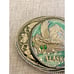 VTG 1990's Signed Siskiyou Alaska Belt Buckle w/ Eagle Mountains & Trees