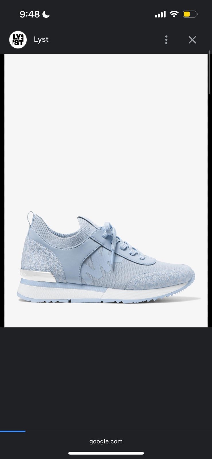 Michael Kors Jenkins Mixed Media Trainer in blue