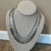 Stella & Dot Electra Statement Necklace black gray rhinestones silver