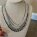 Stella & Dot Electra Statement Necklace black gray rhinestones silver