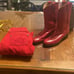 Red boots and wrangler jeans