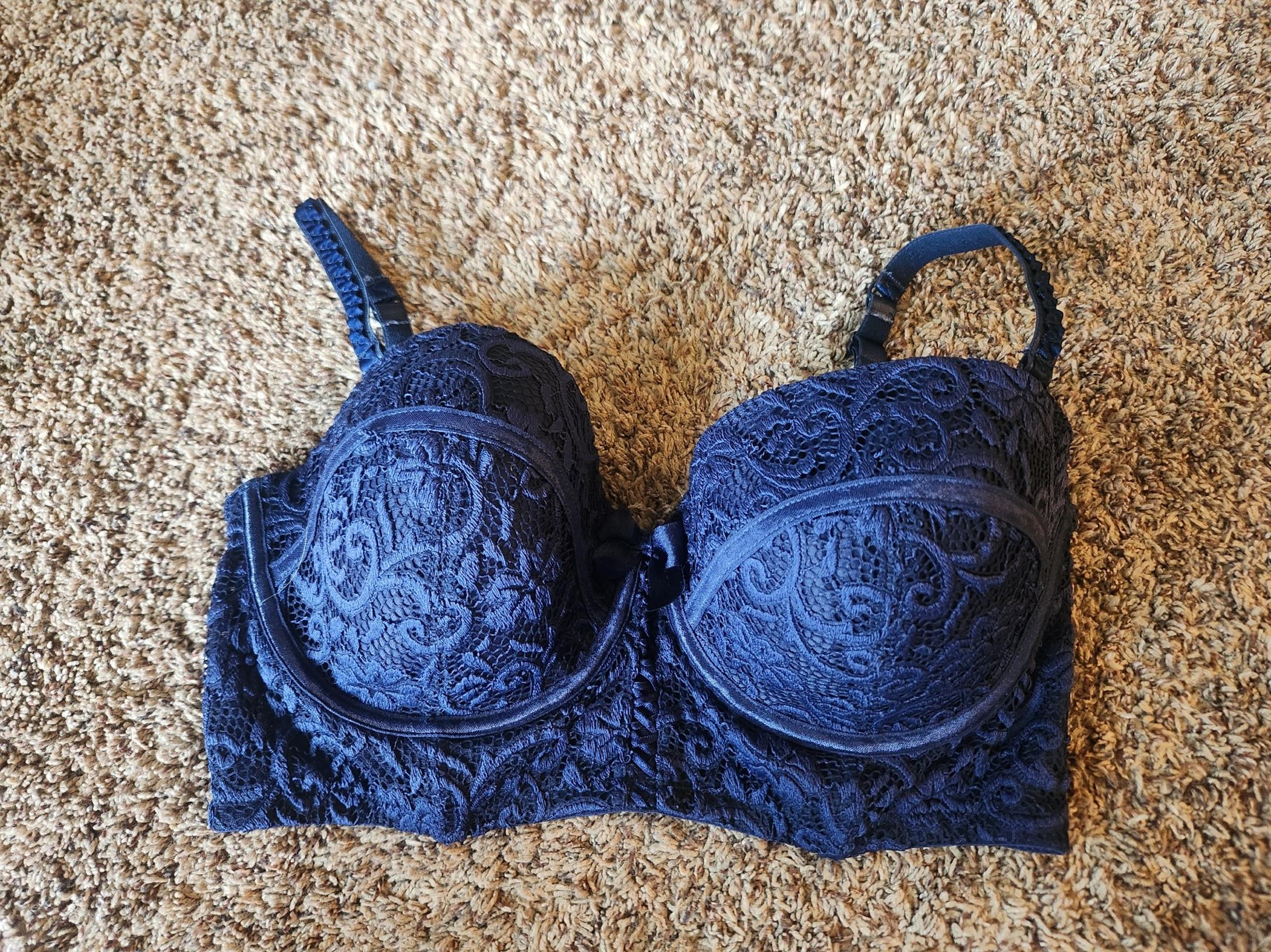 Adore Me Navy Lace Bra 36DD