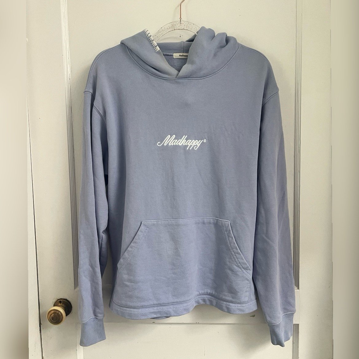 Madhappy Classics Fleece Hoodie Periwinkle Size S Unisex Embroidered Casual