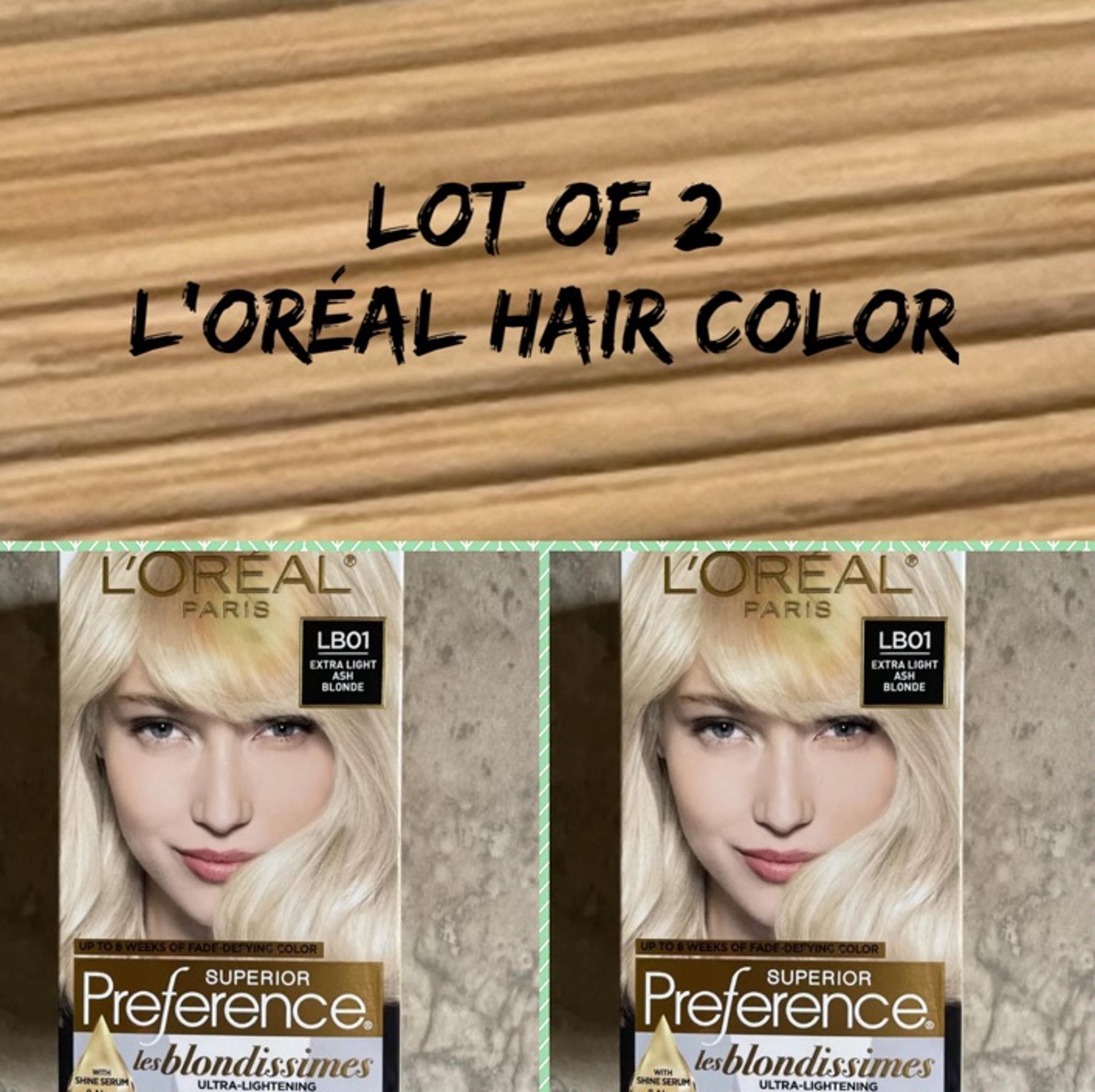 Bundle of 2 boxes of L'Oréal Superior Preference #LB01 EXTRA LIGHT ASH BLONDE -